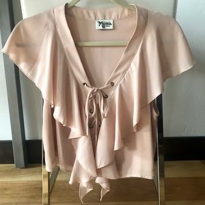 Show Me Your Mumu Lace Up Top